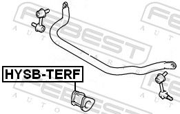 Febest HYSBTERF Втулка переднього стабілізатора D31