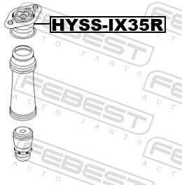 Febest HYSSIX35R Опора заднього амортизатора