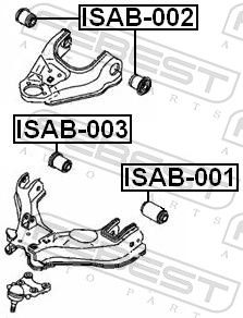 Febest ISAB003 сайлентблок нижнього переднього важеля