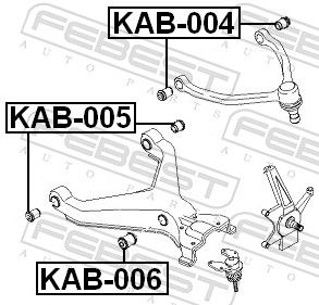 Febest KAB006 Сайлентблок переднього нижнього важеля