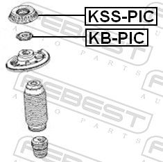 Febest KBPIC Підшипник котіння, опорний підшипник амортизатора