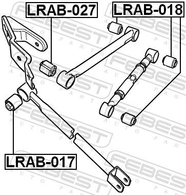 Febest LRAB017 Сайлентблок заднього важеля