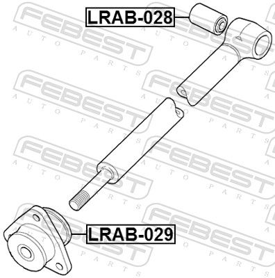 Febest LRAB029 сайлентблок задньої подовжньої тяги