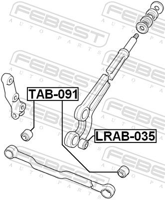 Febest LRAB035 Сайлентблок переднього важеля