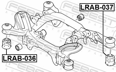 Febest LRAB037 Сайлентблок задньої балки