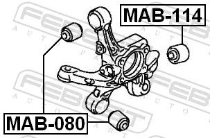 Febest MAB114 сайлентблок задньої цапфи
