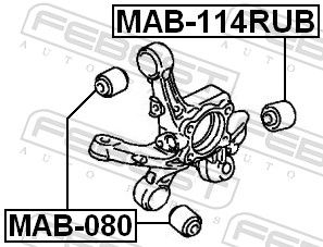 Febest MAB114RUB сайлентблок задньої цапфи