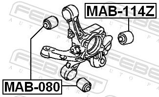 Febest MAB114Z Сайлентблок задньої цапфи