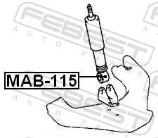 Febest MAB115 Втулка, амортизатор