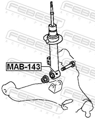 Febest MAB143 Втулка, амортизатор