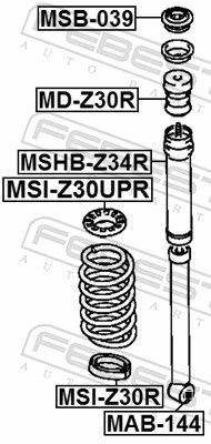 Febest MAB144 Втулка, амортизатор