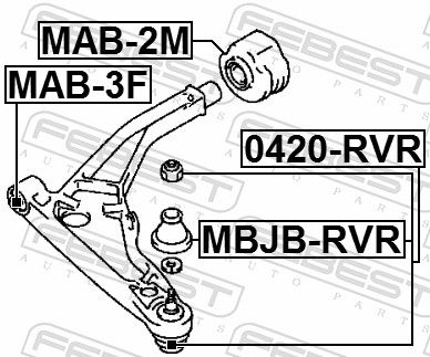 Febest MAB2M Сайлентблок задній переднього важеля