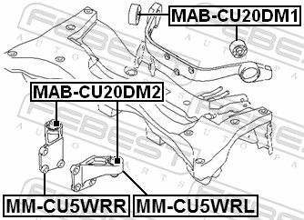 Febest MABCU20DM1 Опора, диференціал