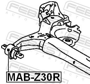 Febest MABZ30R Сайлентблок задньої балки
