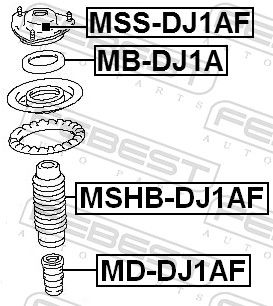 Febest MBDJ1A підшипник опори переднього амортизатора