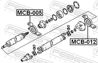 Febest MCB005 Підшипник підвісний карданного валу