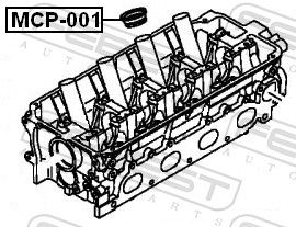 Febest MCP001 Ущільнювальне кільце, гніздо свічки