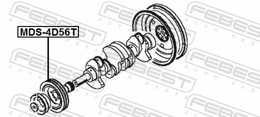 Febest MDS4D56 Шків колінвалу