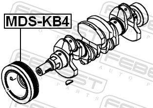 Febest MDSKB4 Шків колінвалу