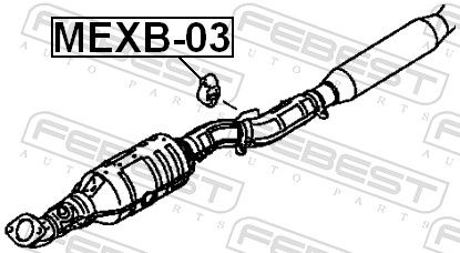 Febest MEXB03 Кронштейн, вихлопна труба