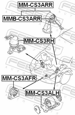 Febest MMBCS3ARR сайлентблок задньої подушки двигуна
