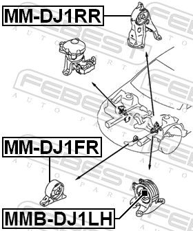 Febest MMBDJ1LH Опора, двигун