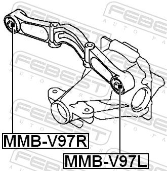 Febest MMBV97R Сайлентблок опори диференціала
