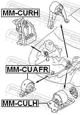 Febest MMCUAFR Подушка двигуна передня at