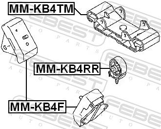 Febest MMKB4TM Подушка коробки швидкостей