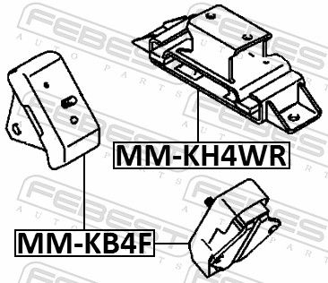 Febest MMKH4WR Подушка коробки швидкостей