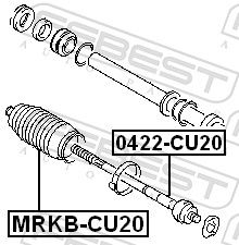 Febest MRKBCU20 Гофрований кожух, механізм рульового керування