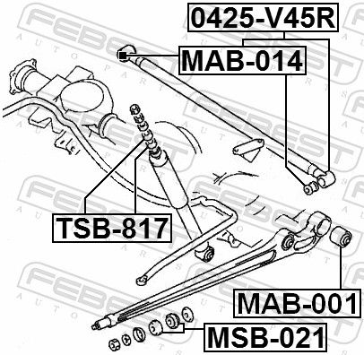 Febest MSB021 Втулка передня заднього важеля
