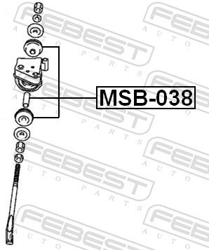 Febest MSB038 Втулка передньої тяги комплект