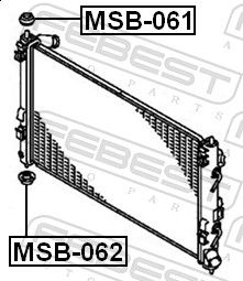 Febest MSB061 Втулка кріплення радіатора