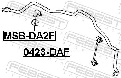 Febest MSBDA2F Опора, стабілізатор