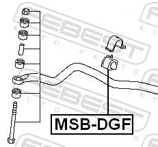 Febest MSBDGF Опора, стабілізатор