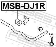 Febest MSBDJ1R Опора, стабілізатор