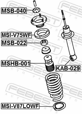 Febest MSHB001 Захисний ковпачок/гофрований кожух, амортизатор