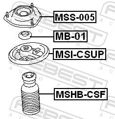 Febest MSICSUP проставка пружини верхня