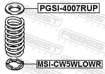Febest MSICW5WLOWR Проставка задньої пружини нижня