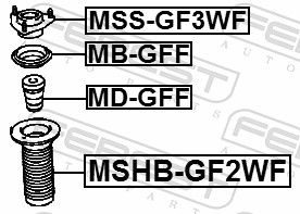 Febest MSSGF3WF Опора переднього амортизатора
