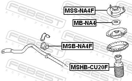 Febest MSSNA4F Верхня опора, стійка амортизатора