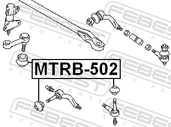 Febest MTRB502 Пильовик кермового наконечника 31.8x27x14.75