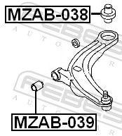 Febest MZAB039 Опора, важіль підвіски
