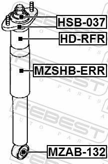 Febest MZAB132 Сайлентблок заднього амортизатора