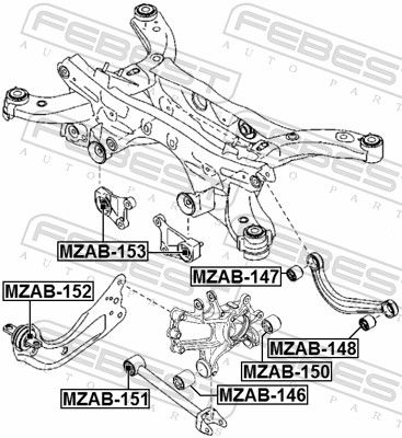 Febest MZAB146 Опора, важіль підвіски