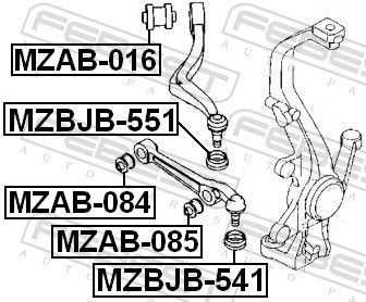 Febest MZBJB541 пильовик опори кульової 34.5x33.3x20.1