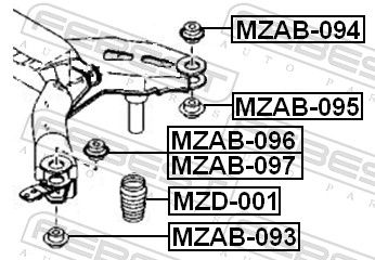 Febest MZD001 Буфер, підвіска