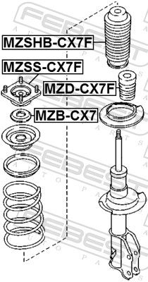 Febest MZDCX7F Відбійник переднього амортизатора