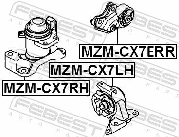 Febest MZMCX7ERR Подушка двигуна задня